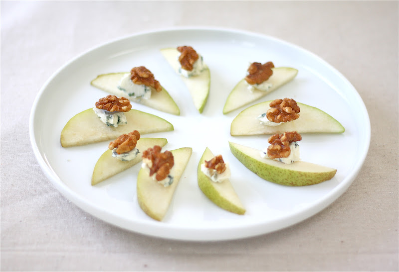 Pear, Walnut & Bleu Cheese Easy Appetizer Julie Blanner
