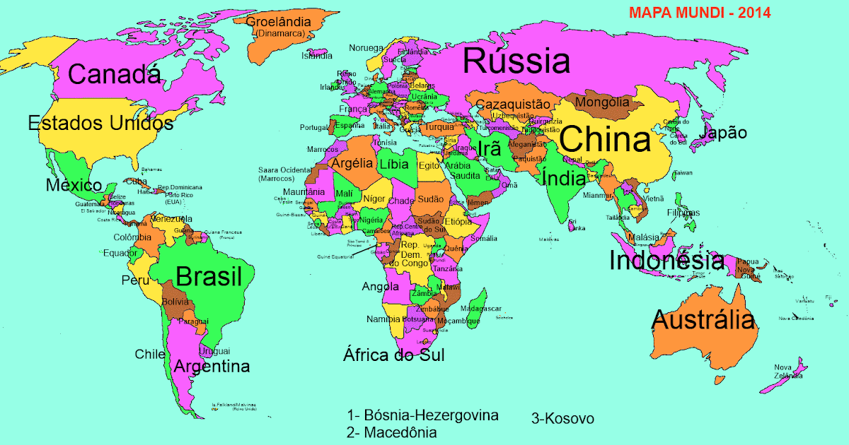 Trincheira multipolar: Mapa-mundi 2014 com todas as mudanças políticas