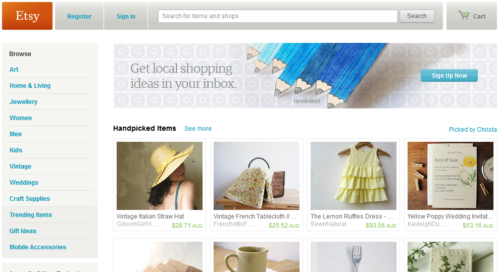 Collection of First 15 sites List to Sell and Buy Handmade Crafts
