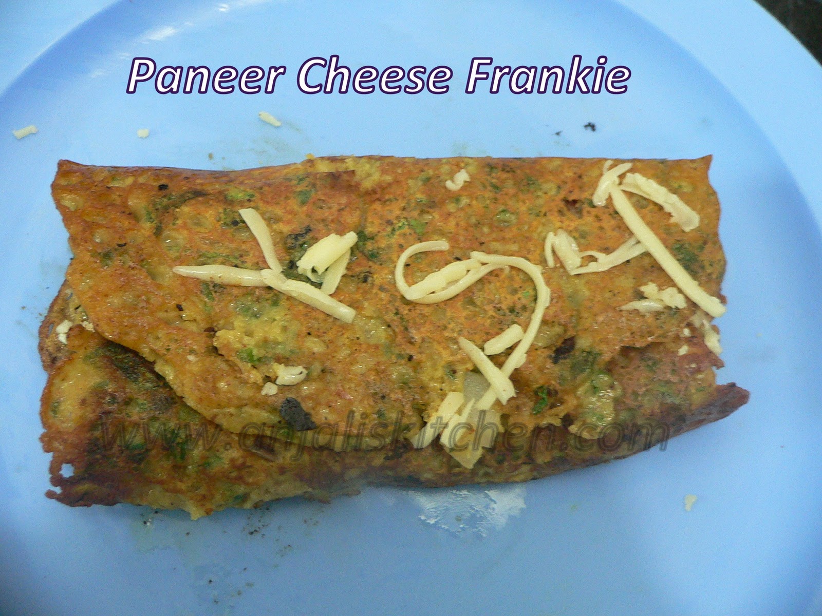 Anjali's Kitchen Paneer Cheese Frankie!!!