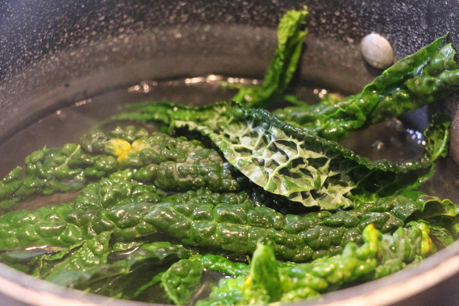Spaghetti with Lemon Cavolo Nero Pesto