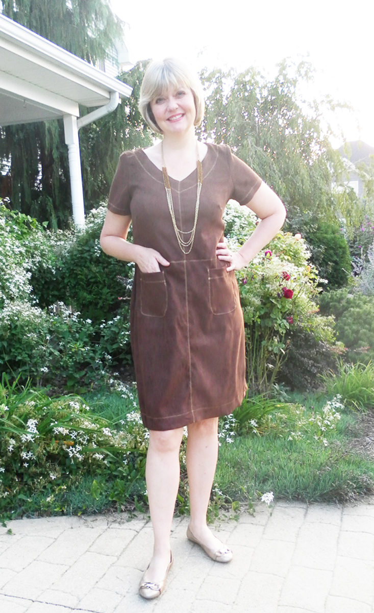 SewBaby News Faux Suede Dress Hot Patterns 1136