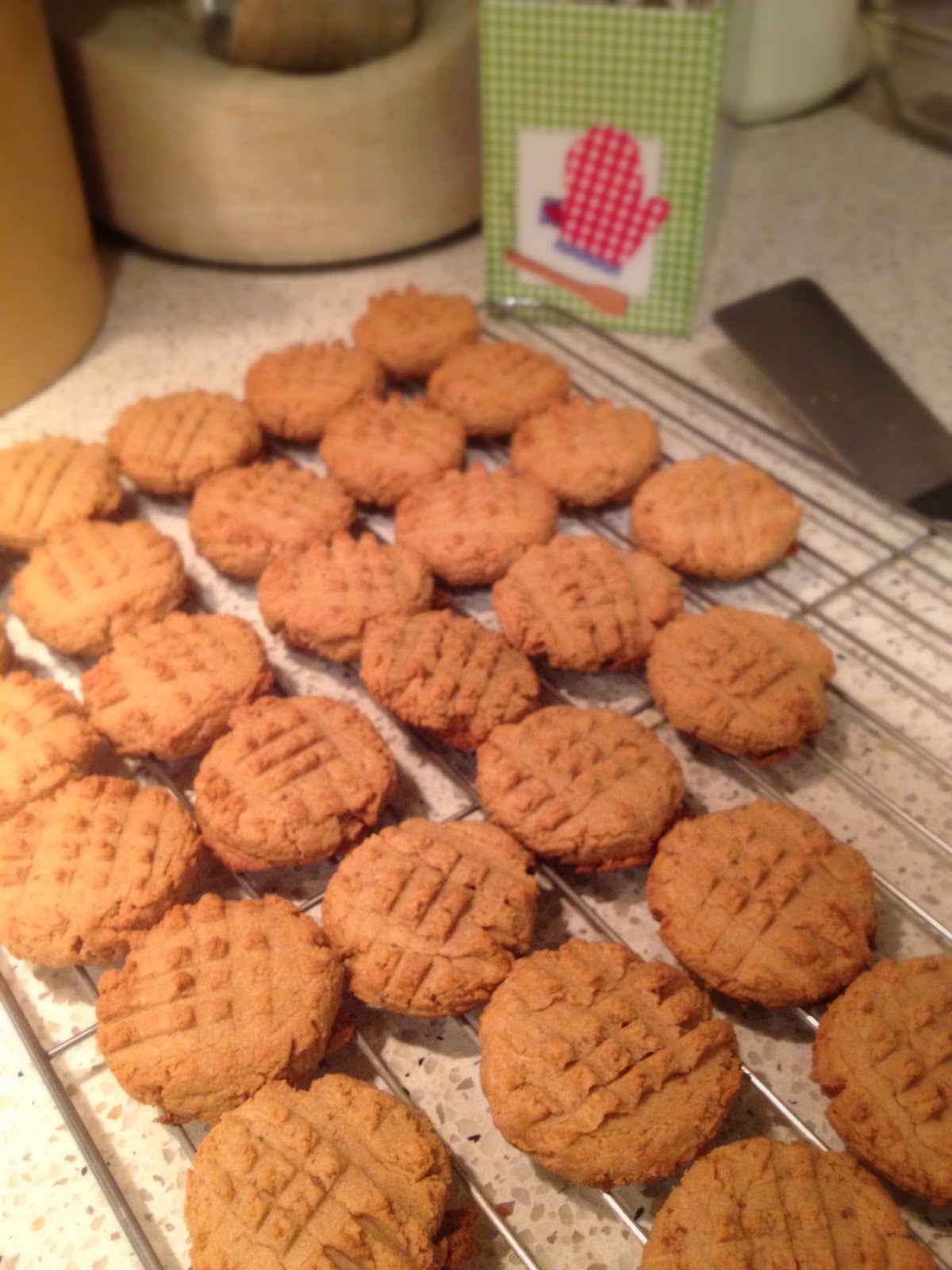 Mint Green Apron Peanut Butter Quinoa Cookies (or a gift for the