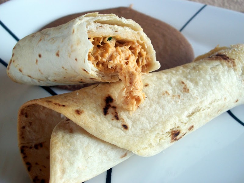 Cooking with Cristine Creamy Chicken Taquitos and Homemade Refried Beans