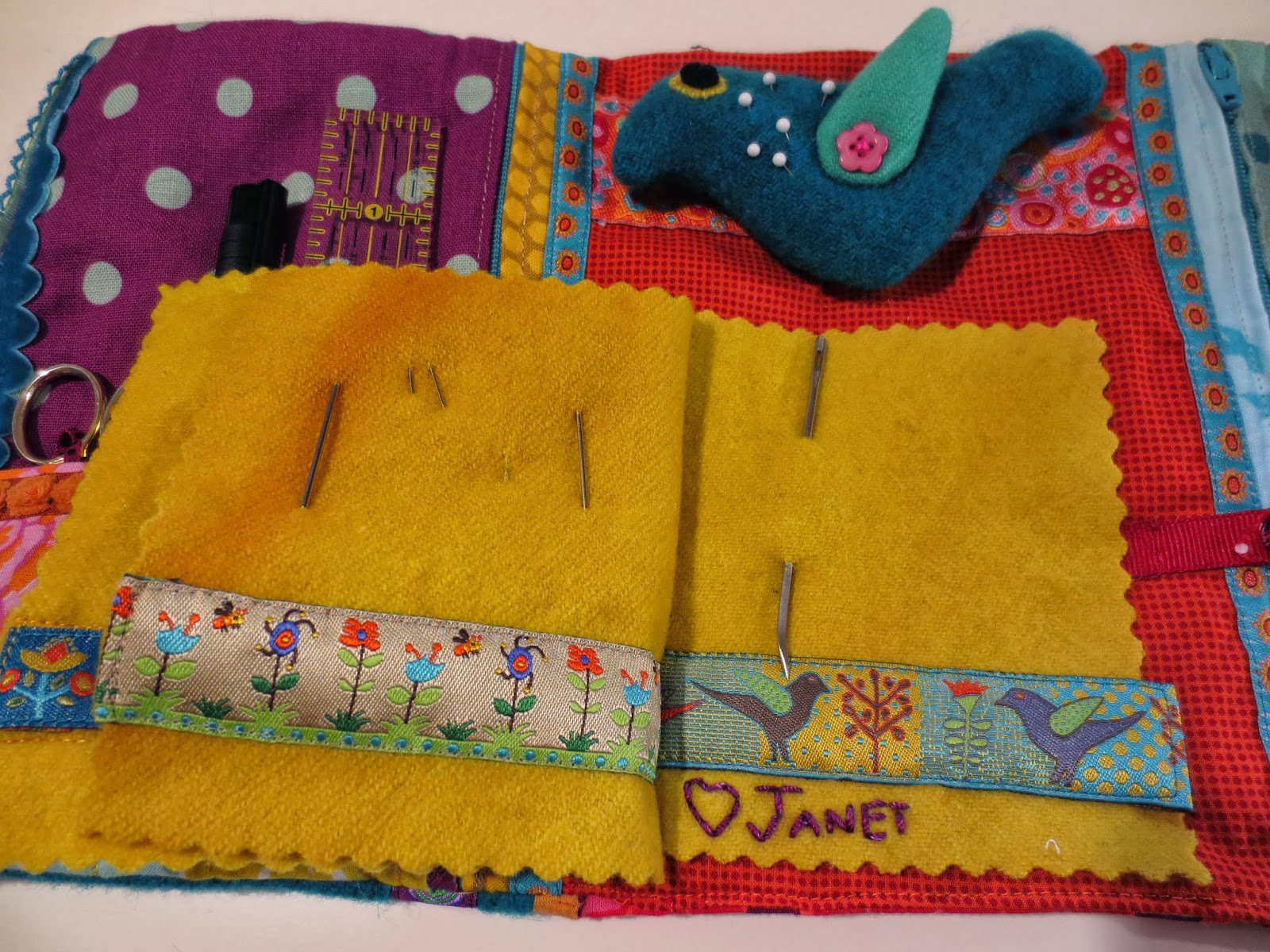 Art Journey Wool Embroidery on a Sewing Kit