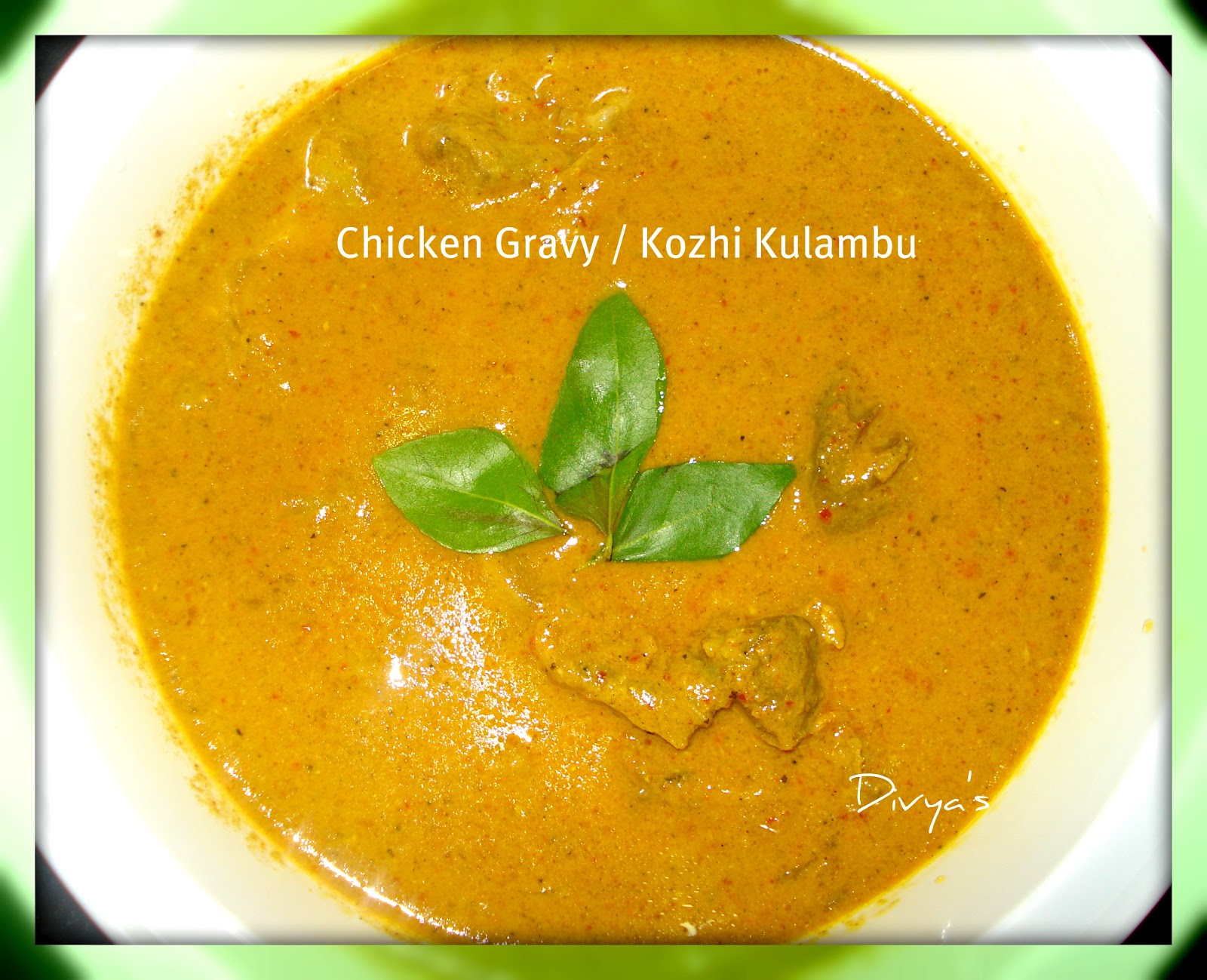 South indian Style Chicken Gravy Kozhi Kulambu Broiler Chicken