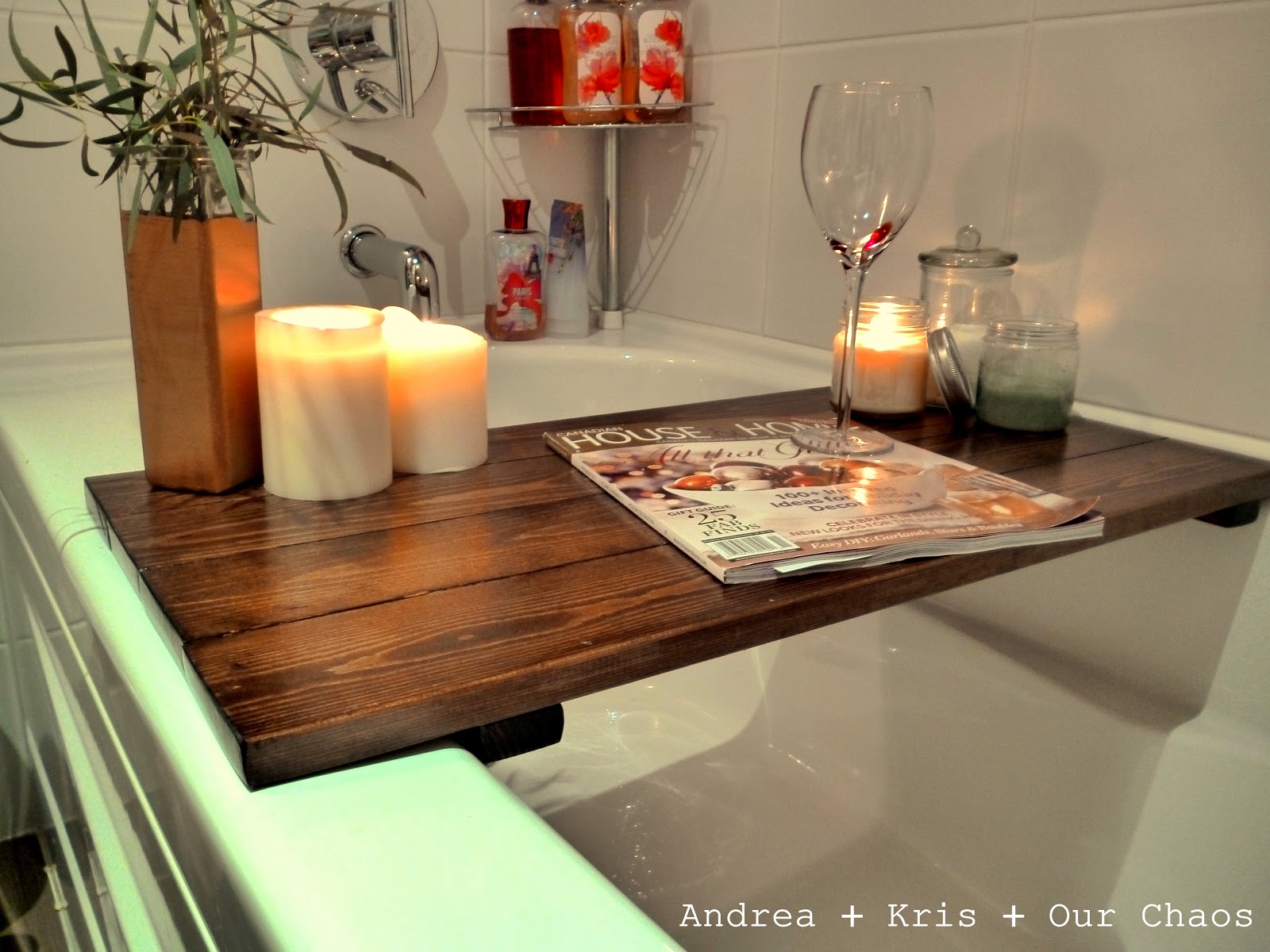 Want this on my tub! Tub shelf, Tub shelf ideas, Bath tub shelf