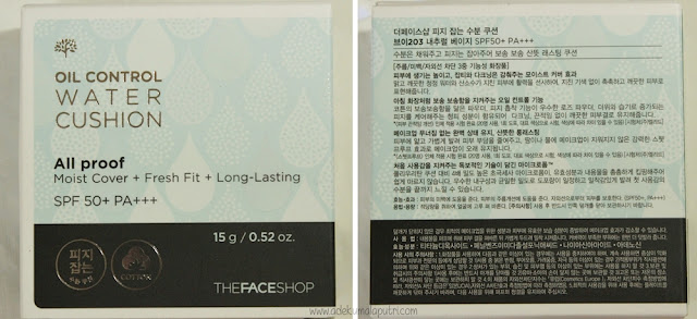 THEFACESHOP Oil Control Water Cushion Review - box