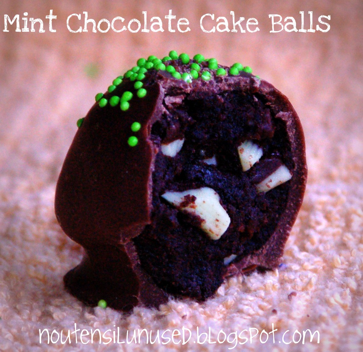 Mint Chocolate Cake Balls Recipe No Utensil Unused