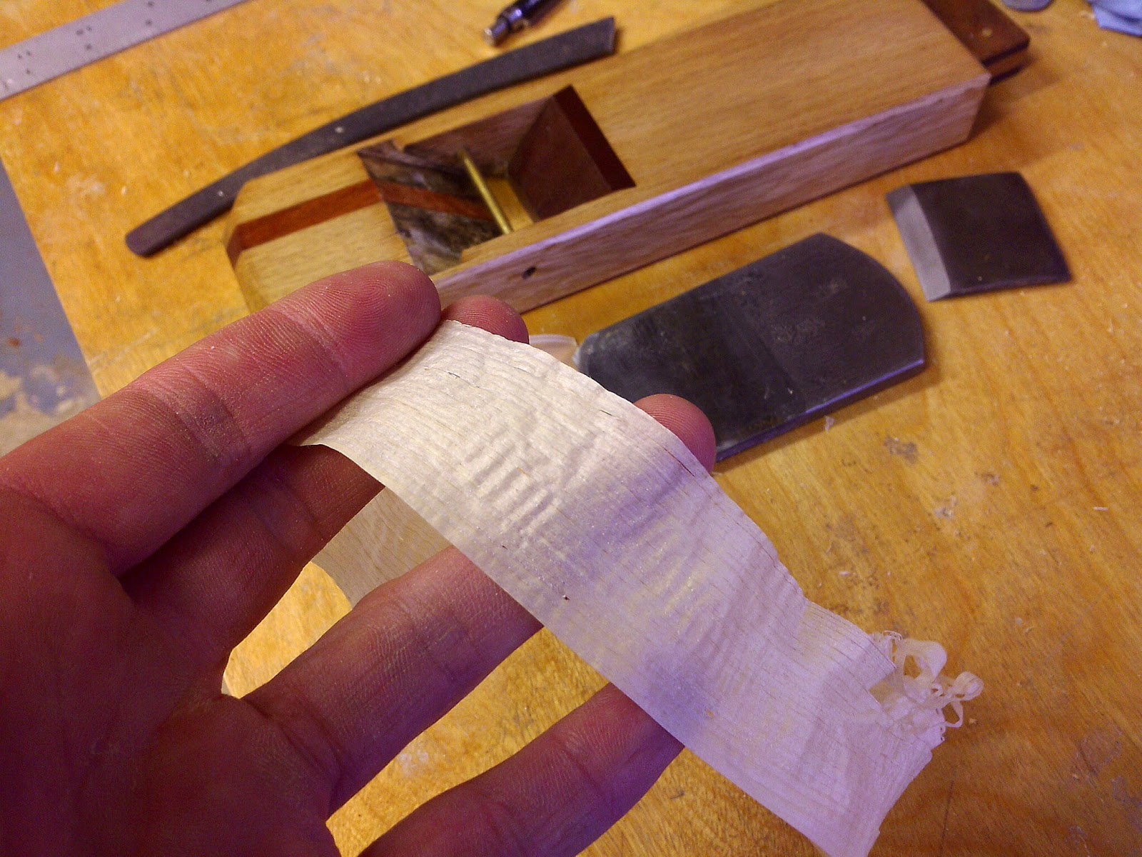 My peculiar nature Setting the chip breaker blade on a Japanese plane