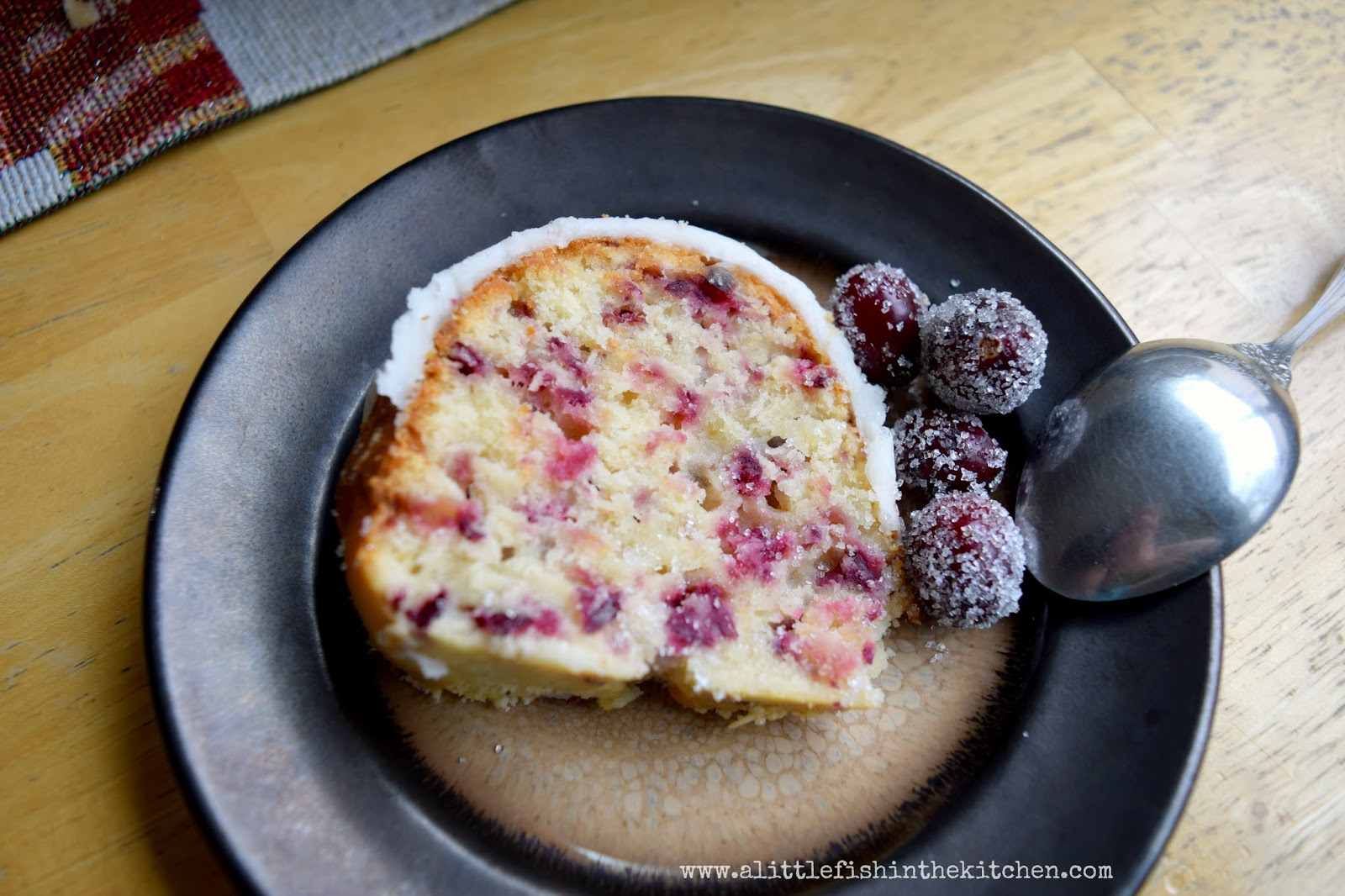 CranberryOrange Pound Cake with Butter Rum Glaze A Little Fish in