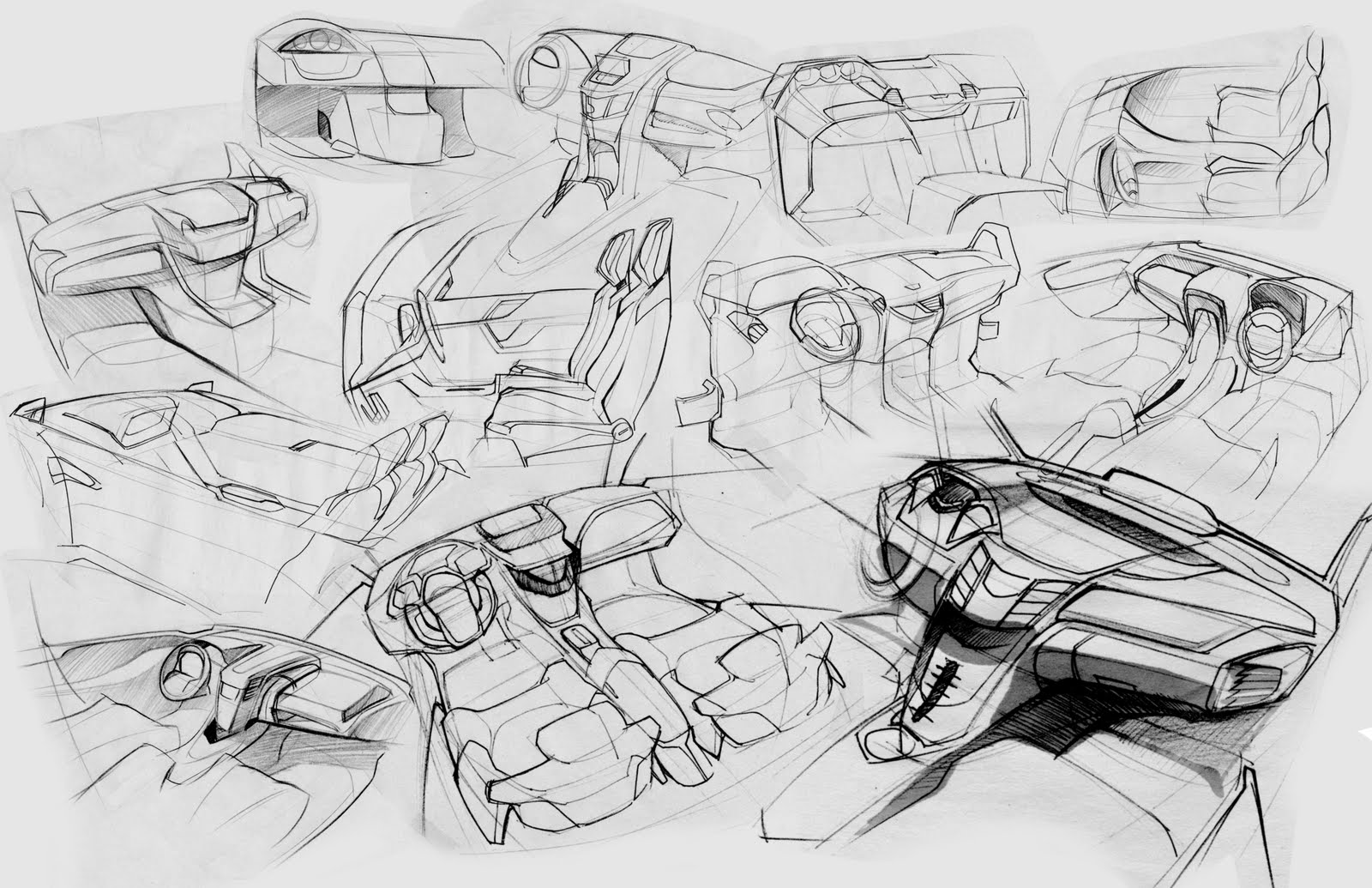 Dou Hong: 50. Automotive Interior Sketches