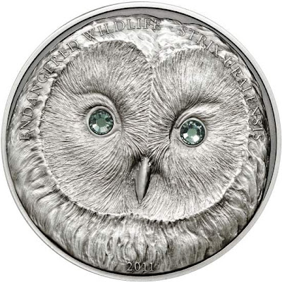 Mongolia silver coins 500 Togrog Ural Owl Coin Of The Year