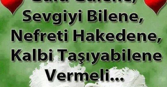 Yaşatılan Sözler Gülü Gülene, Sevgiyi Bilene, Nefreti Hakedene Vermeli