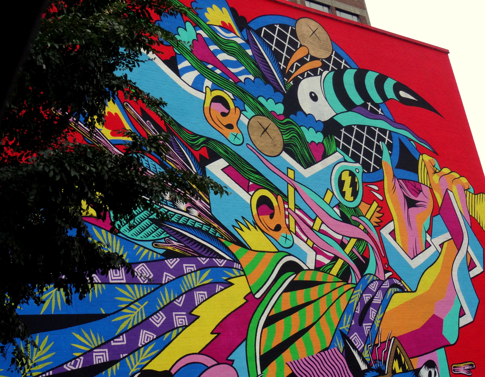 Stunning Montreal Street Art Mural Painting Scene Travel and