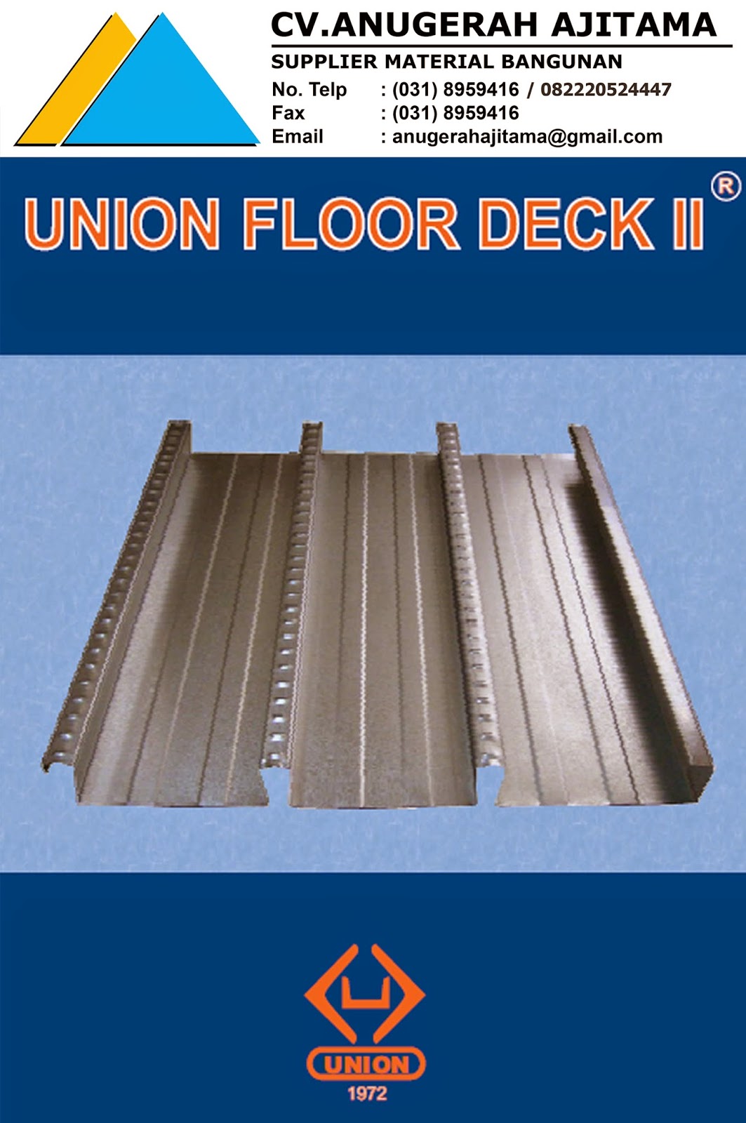 SUPPLIER BAHAN BANGUNAN JUAL BAHAN BANGUNAN JUAL UNION FLOOR DECK II