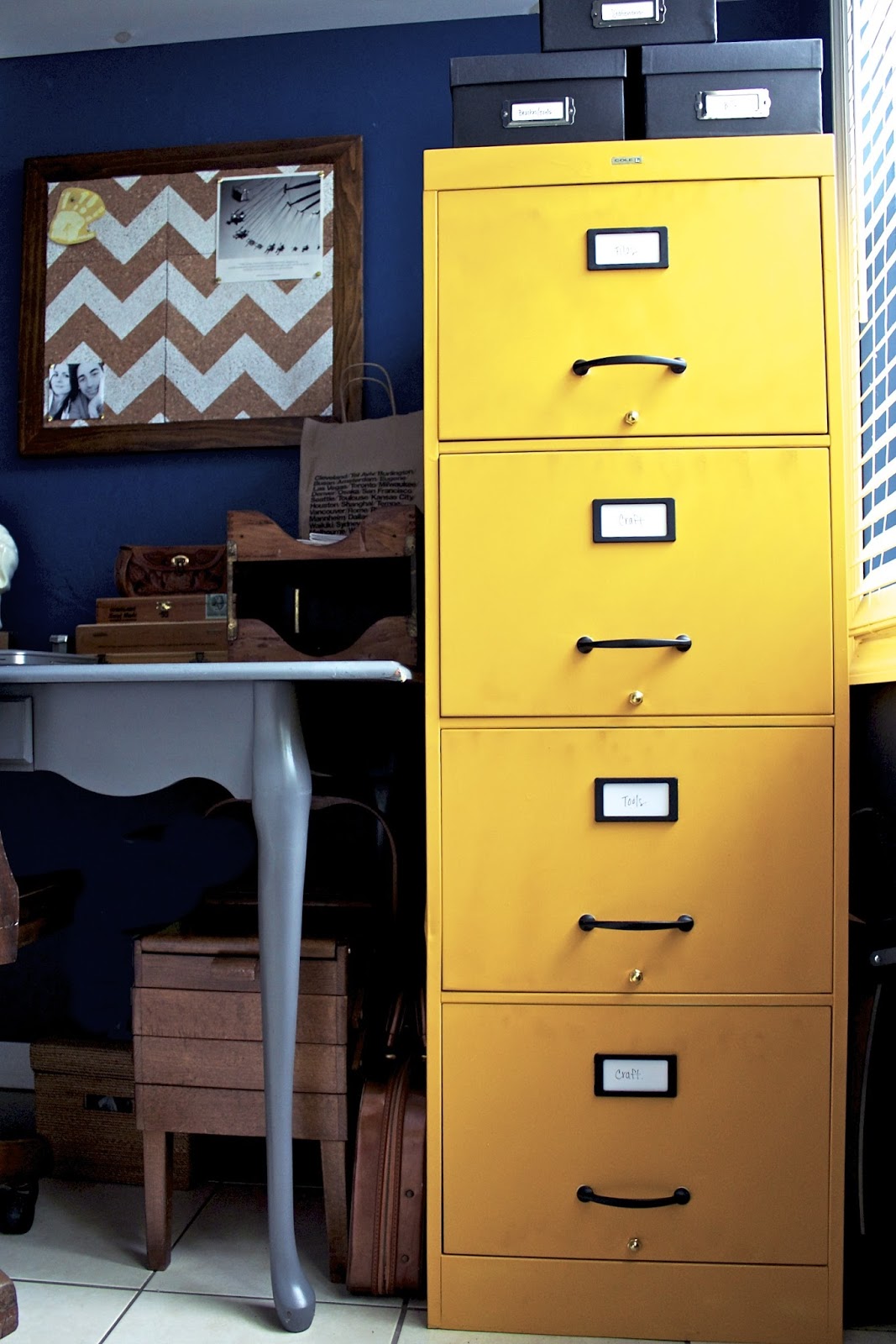 turquoise violets: DIY: Up-cycled Filing Cabinet