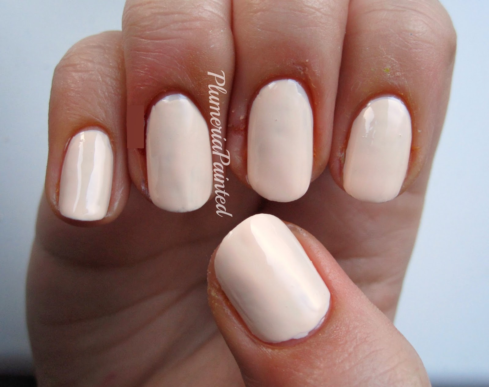 PlumeriaPainted Peach Nails w7 Linen