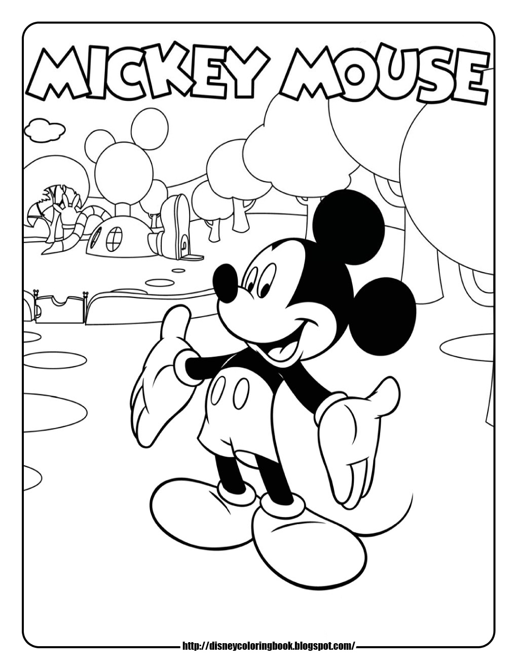 Mickey Mouse Clubhouse 1: Free Disney Coloring Sheets