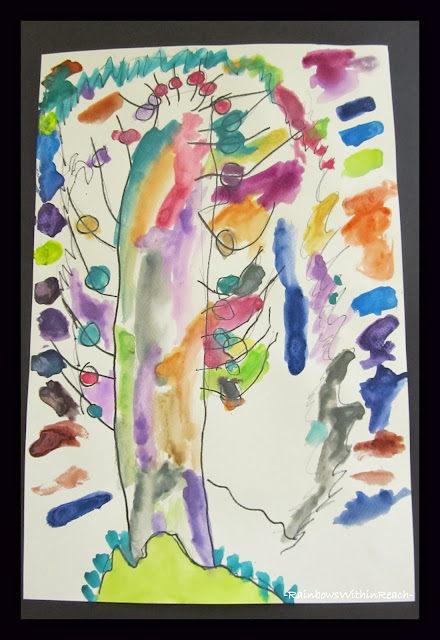 Watercolor Tree Paintings by Young Children via RainbowsWithinReach Watercolor Tree Paintings by Young Children via RainbowsWithinReach