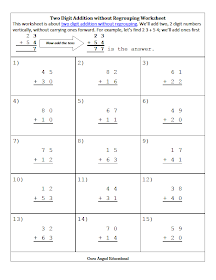 2nd grade addition worksheets without regrouping