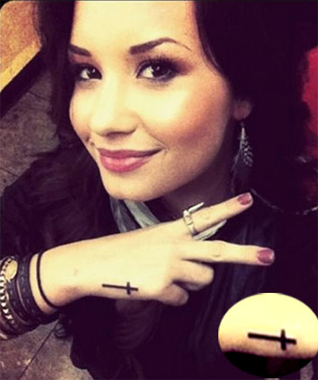 Demi Lovato Tattoo Pic The faith insignia is just the latest ink donned