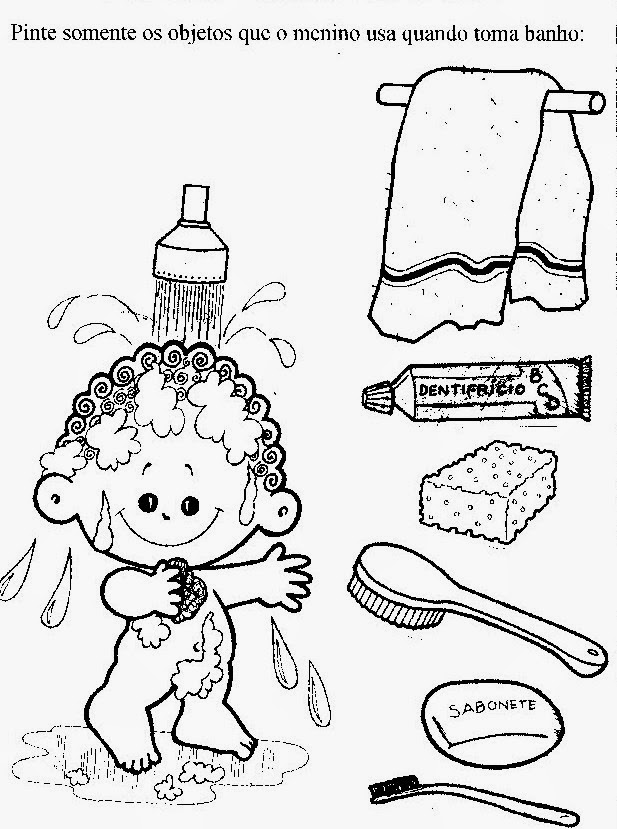 mimos e encantos da educaÇÃo desenhos para colorir higiene
