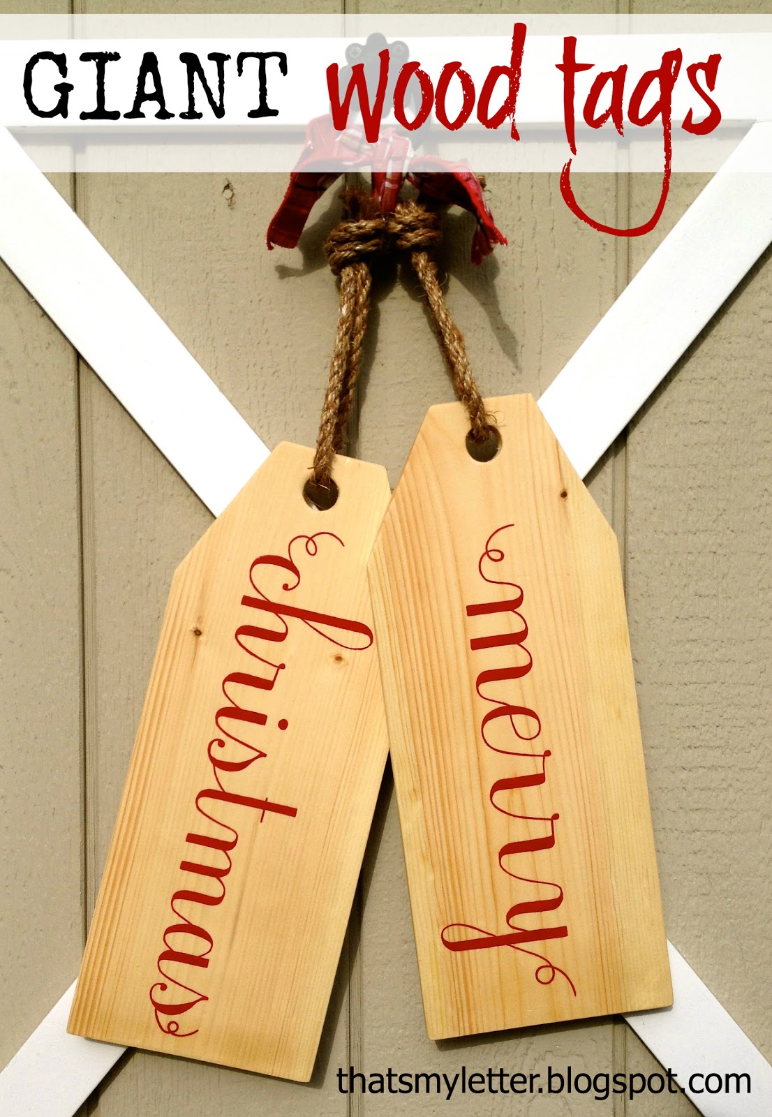 Tags christmas wood wooden giant door wreath version name front diy last alternatives merry alternative gift personalized letter hang wreaths "W" is for Wood Tags #2 (Christmas version) - Jaime Costiglio