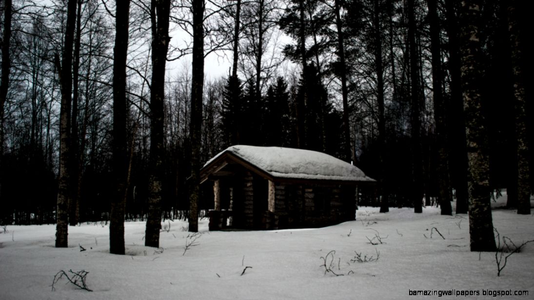 Small cottage in dark snowy forest 4K Wallpaper by Aasikki on Small cottage in dark snowy forest 4K Wallpaper by Aasikki on