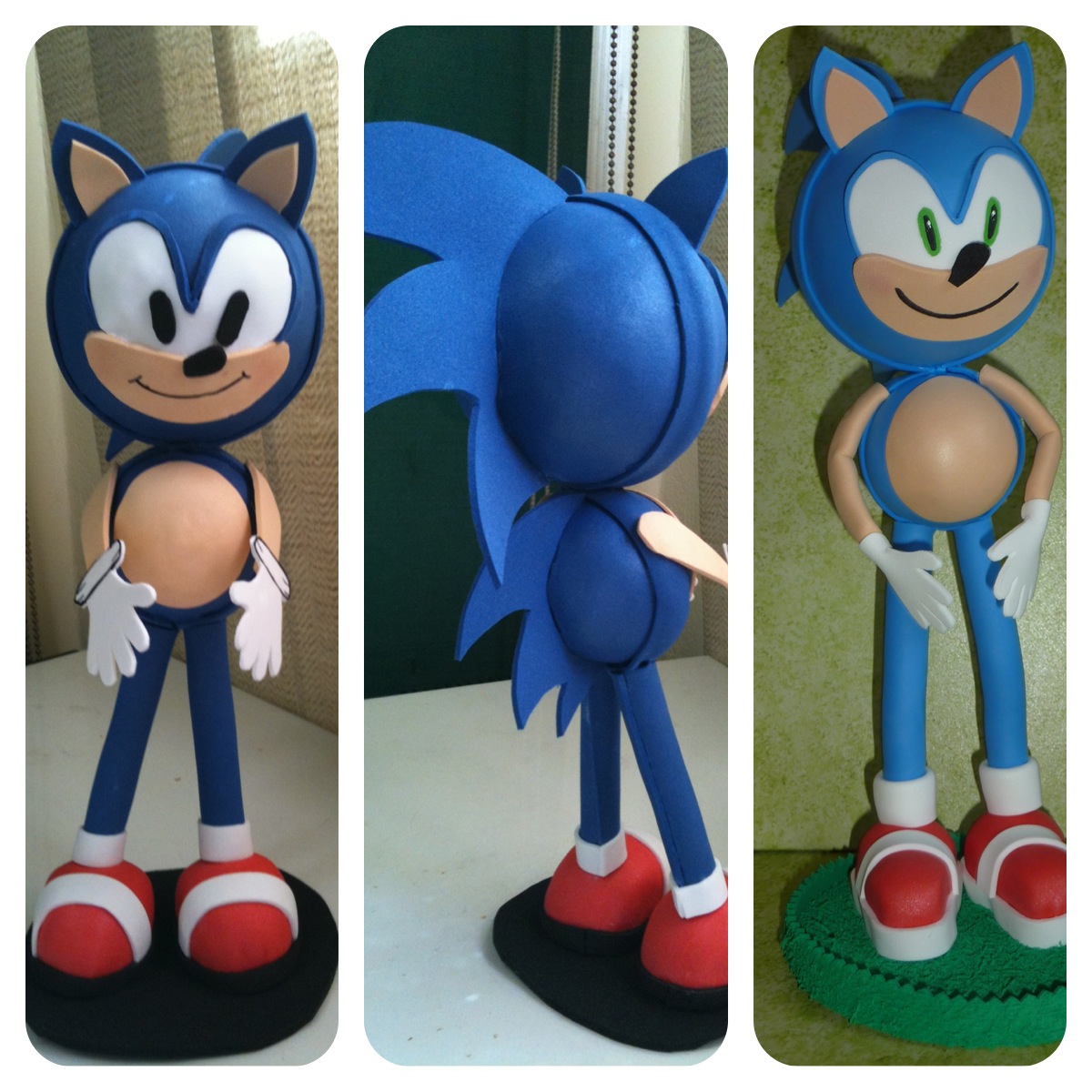 Azuos Artes Molde Sonic Eva 3d Gratis