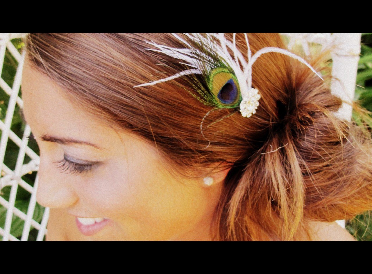 Peacock Wedding Ideas and Supplies Peacock Hair Accessories