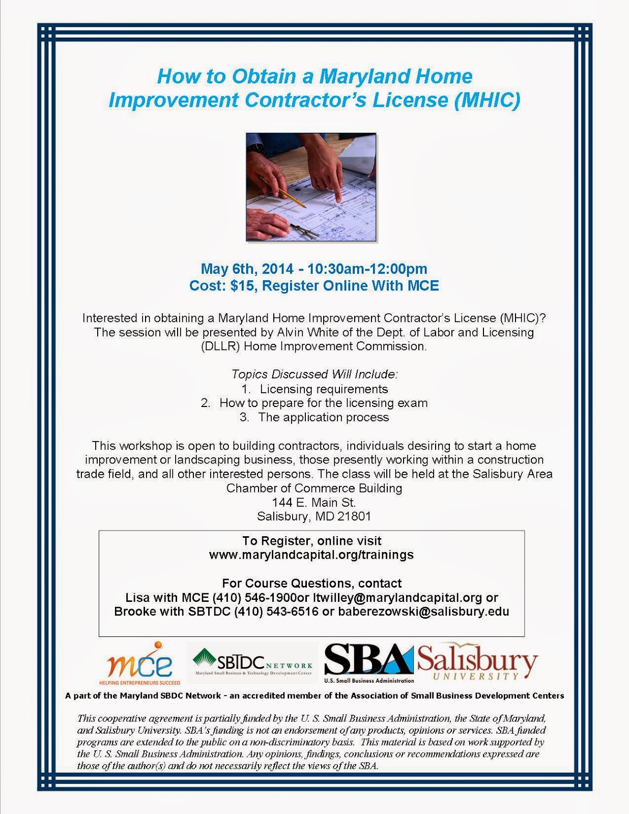 Salisbury News How To Obtain A Maryland Home Improvement Contractor's