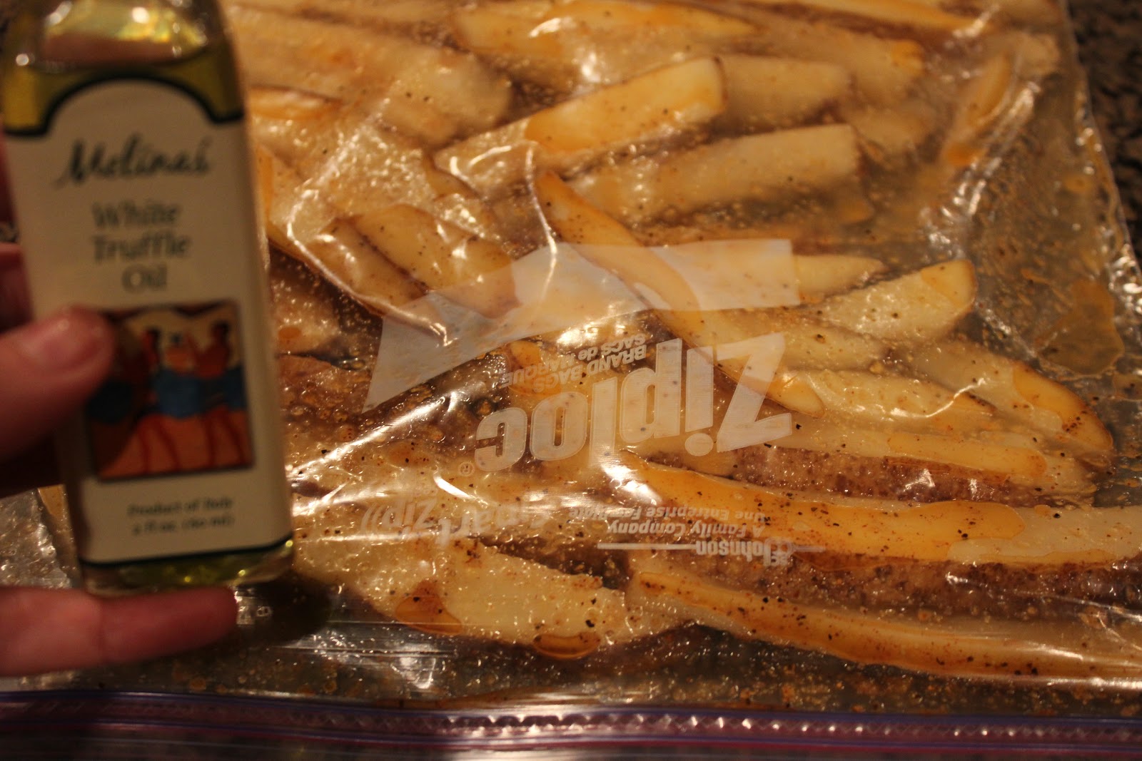 Never trust a skinny cook.... Baked truffle fries