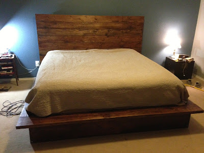 wooden bed frame design plans