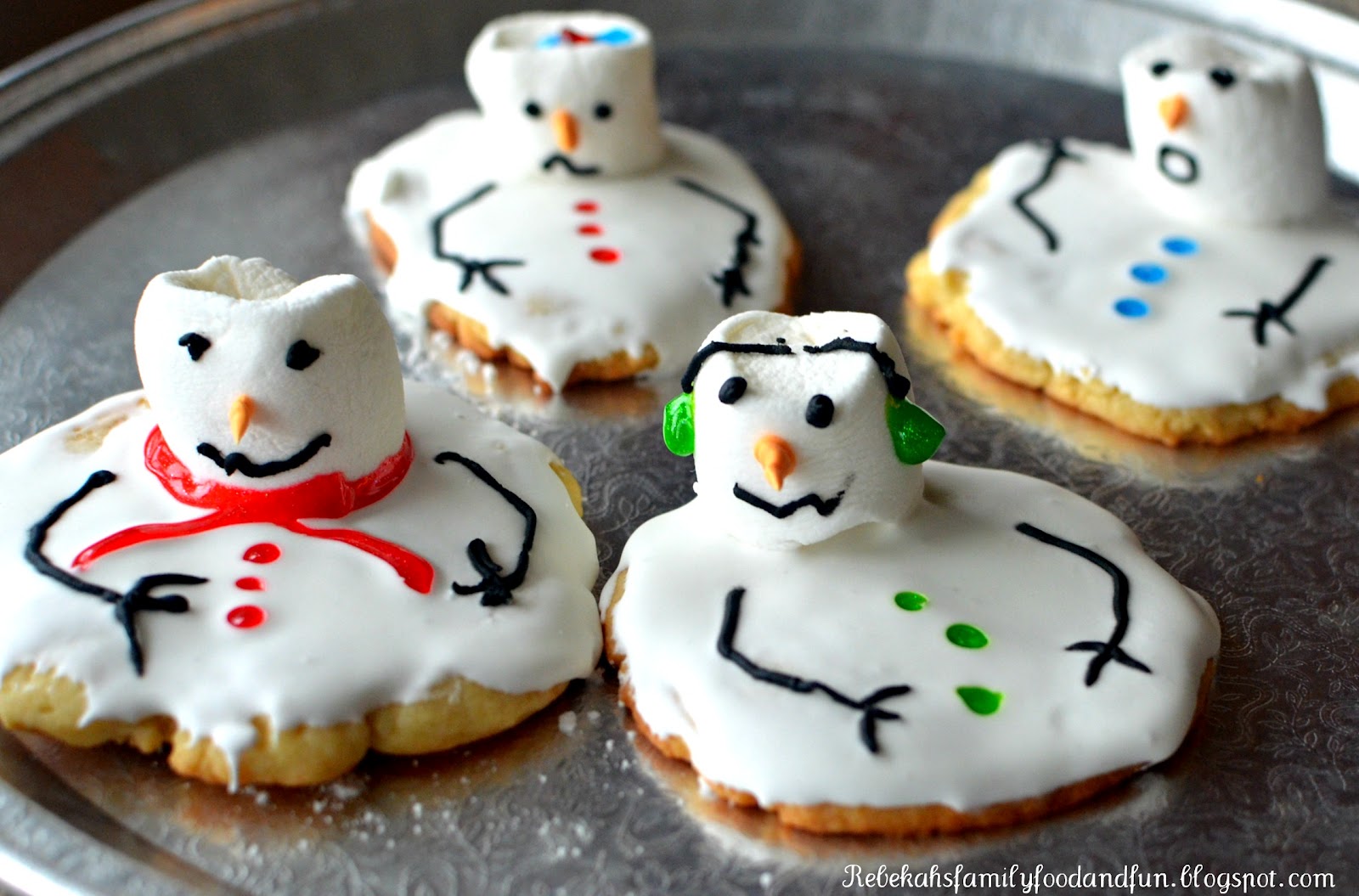 Family, Food, and Fun Melting Snowman Cookies