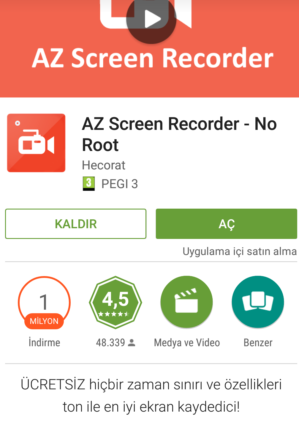 Download full apk pro En iyi Ekran Video Kaydi Programi