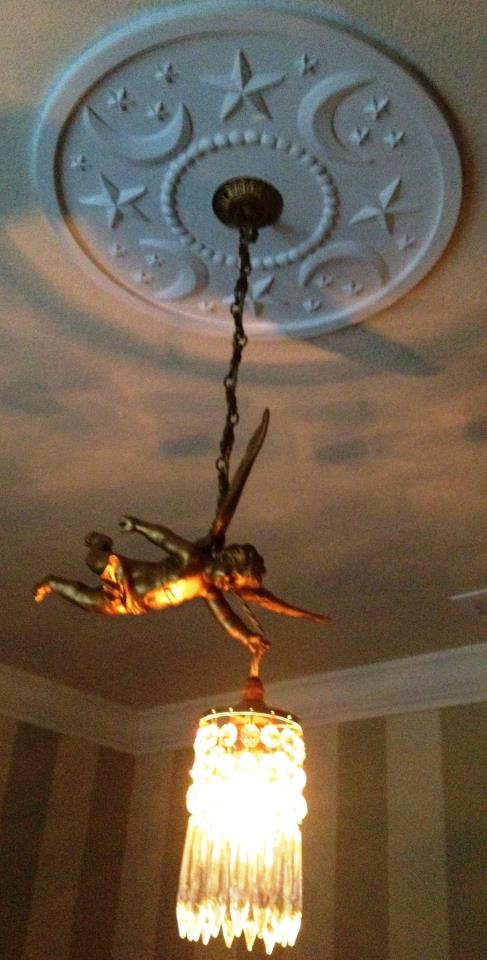 Marie Ricci Collection Ceiling Medallion In Moon Star Design