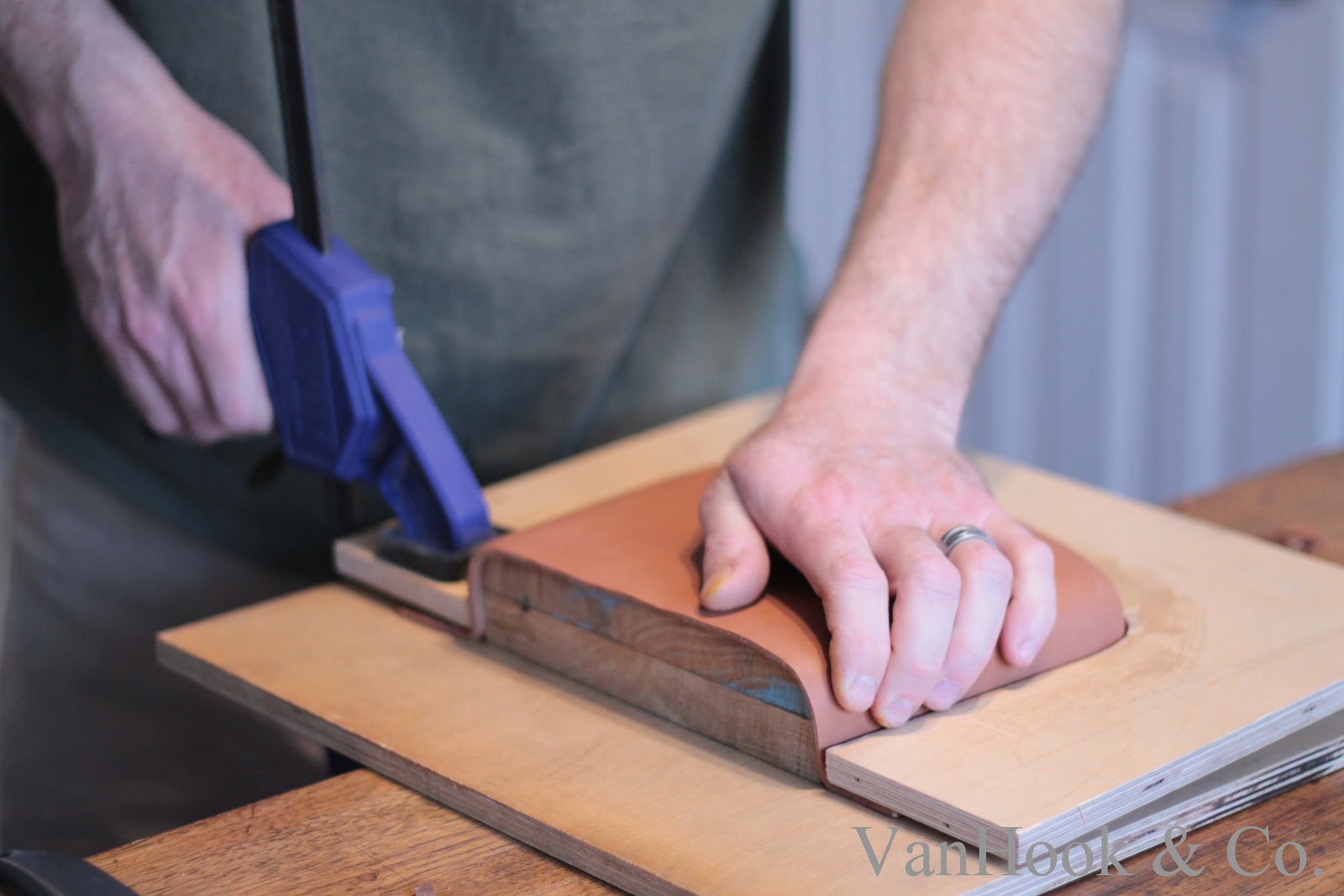 VanHook & Co. Molding a Leather Handbag