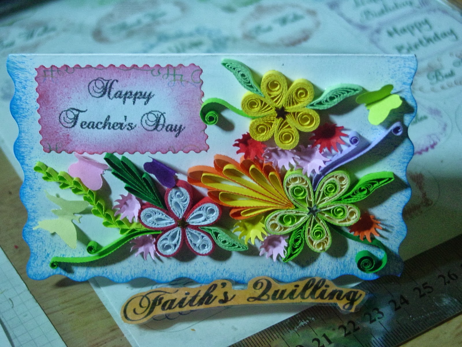 Faith's Quilling Teacher's Day Cards