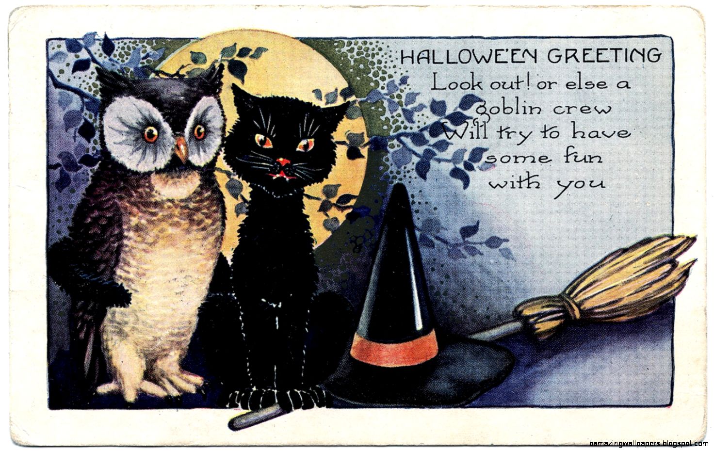 Vintage Halloween Cat Clip Art Vintage Halloween Cat Clip Art