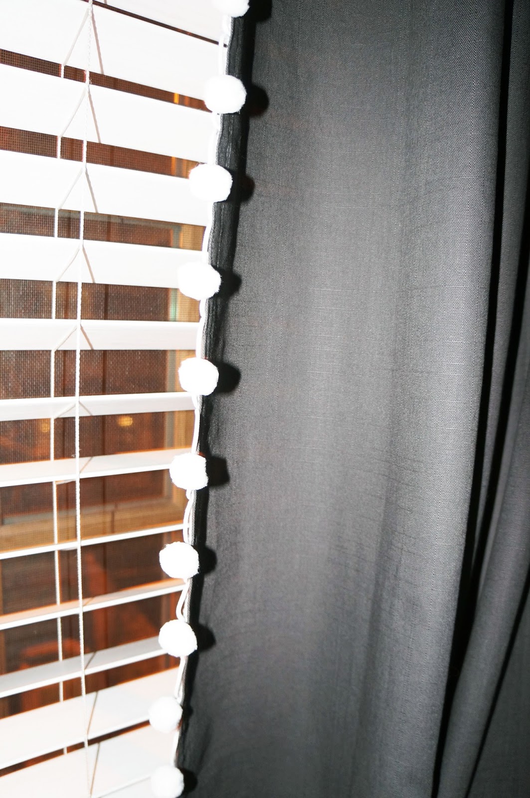 adorned abode archive DIY Pom Pom Trimmed Curtains
