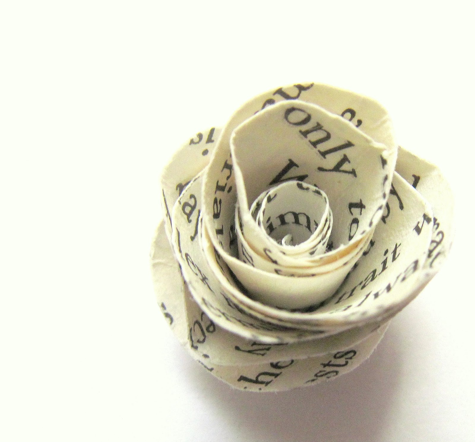upcycled paper rose