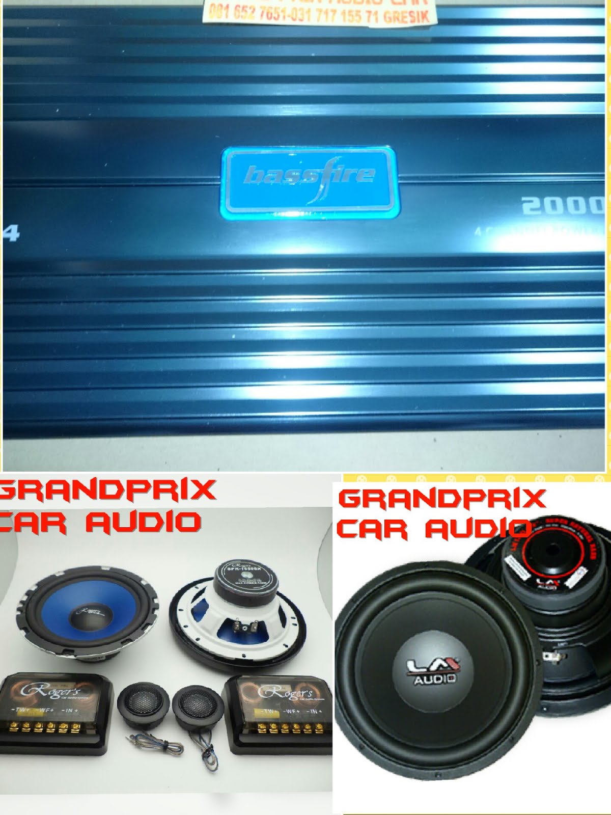 GRANDPRIX CAR AUDIO  TLP 081216152345 : toko dan bengkel tempat pasang audio alarm central lock dll