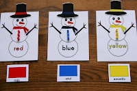 photo of: Montessori Snowman Counting + Colors at PreK+K Sharing 