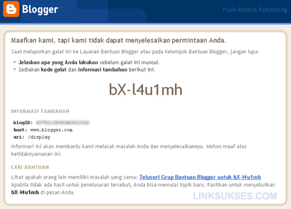 Blogger Error bX-l4u1mh
