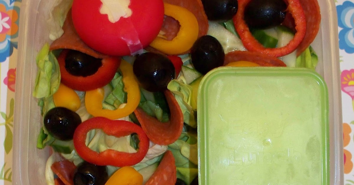 Molly's Lunch Box Salad Lunch with Homemade Applesauce and Recipe