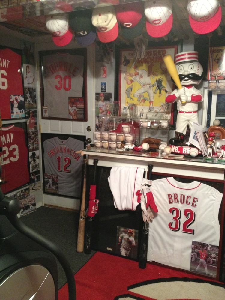 Cincinnati Reds Baseball Card Collector Another Cincinnati Reds Man Cave