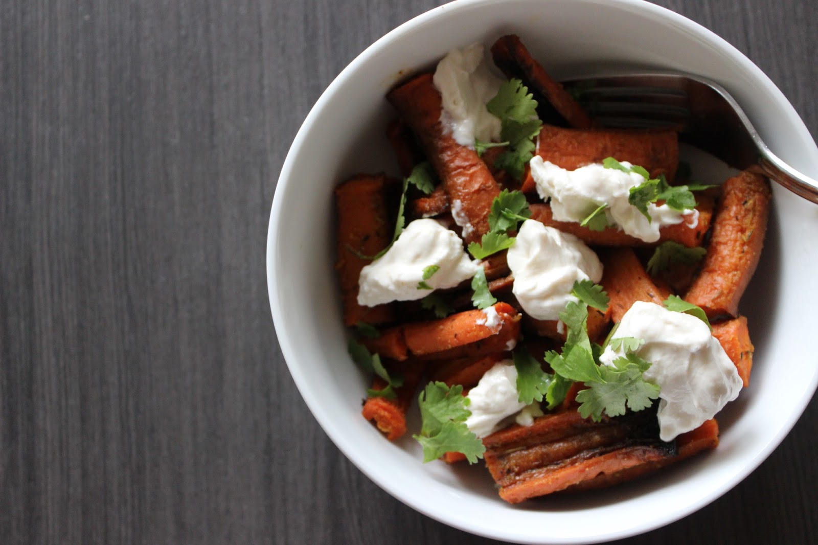 A Hoppy Medium HoneyRoasted Carrots with Tahini Yogurt