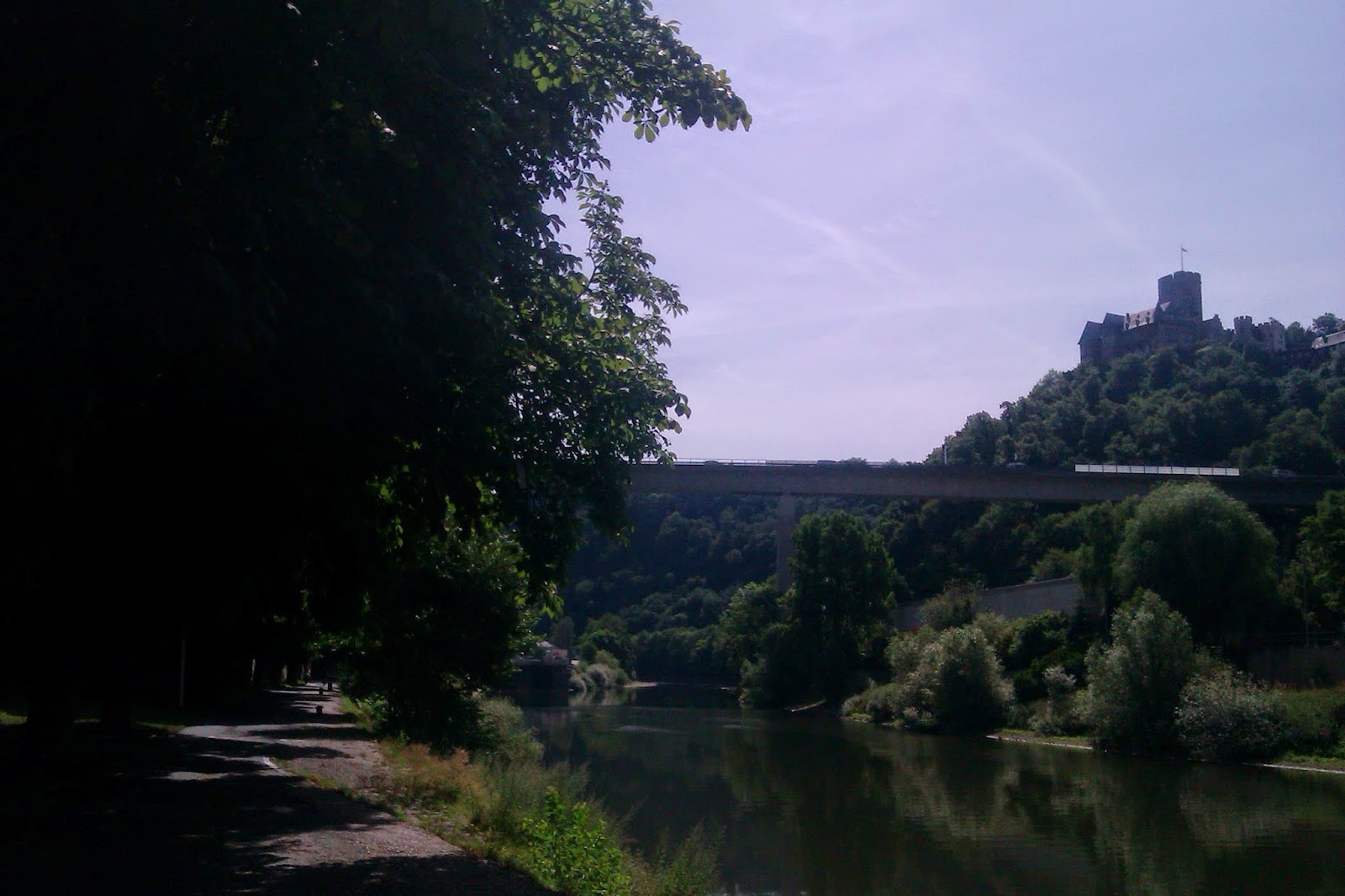 From the Rhine to the Lahn The stream in Lahnstein