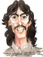 George Harrison is a caricature by Artmagenta